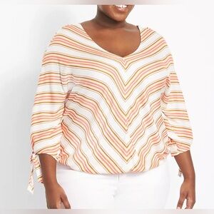 LANE BRYANT Dolman-Sleeve VNeck Top EUC